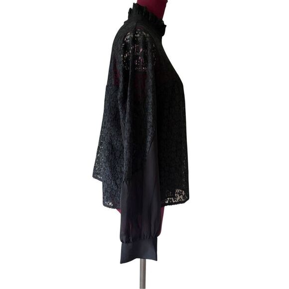 NEW TUCKERNUCK Black Lace Rosalee Blouse top size XL Floral - Picture 13 of 14